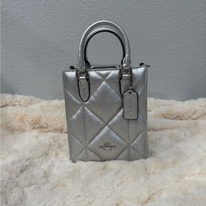 Coach Metallic Silver Mini Bag